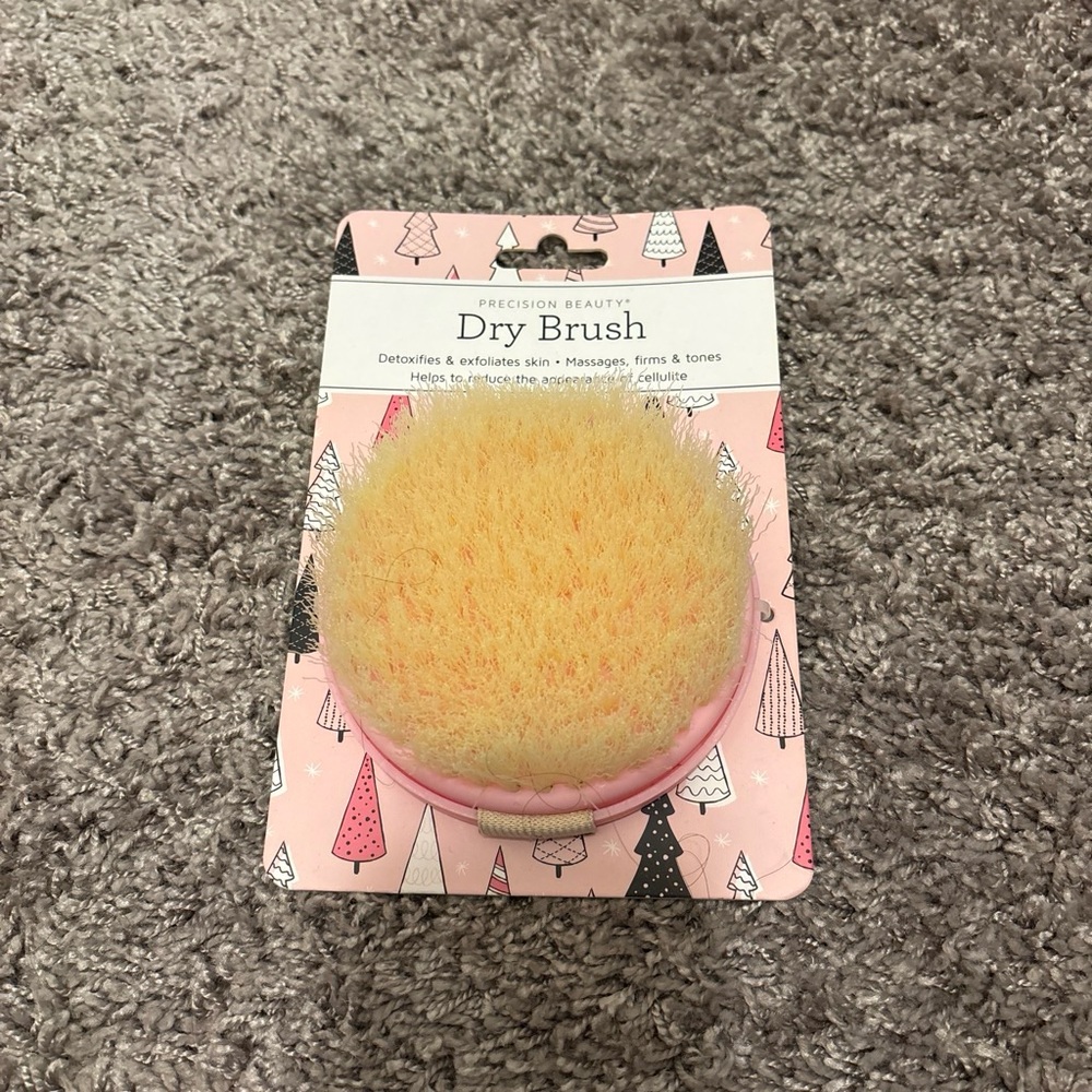 Precision Beauty Pink & Yellow Dry Brush for Gentle Exfoliation